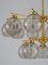 Swedish Chandeliers in Brass and Glass attributed to Holger Johansson, 1970s 6