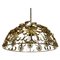 Florentine Flower Shape Pendant Lamp attributed to Banci Firenze, 1970s, Image 1