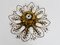 Golden Florentine Flower Shape Flushmount attributed to Banci Firenze, 1970s, Image 11