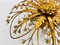 Golden Florentine Flower Shape Flushmount attributed to Banci Firenze, 1970s 7