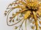 Golden Florentine Flower Shape Flushmount attributed to Banci Firenze, 1970s, Image 7