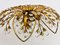 Golden Florentine Flower Shape Flushmount attributed to Banci Firenze, 1970s 5