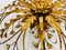 Golden Florentine Flower Shape Flushmount attributed to Banci Firenze, 1970s, Image 6