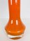 Mid-Century Orange Glass and Fabric Shade Table Lamp, 1960s, Image 6