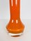 Mid-Century Orange Glass and Fabric Shade Table Lamp, 1960s, Image 5