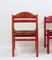 6 Mid-Century Italian Wood and Leather Chairs, 1960s, Set of 6 8