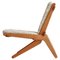 Danish Modern Oak Natural Sheepskin Folding Chair from Preben Thorsen,1957 1