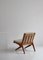 Danish Modern Oak Natural Sheepskin Folding Chair from Preben Thorsen,1957 3