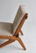 Danish Modern Oak Natural Sheepskin Folding Chair from Preben Thorsen,1957 10