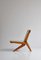 Danish Modern Oak Natural Sheepskin Folding Chair from Preben Thorsen,1957 5