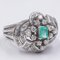 Vintage 18k White Gold Ring with Diamonds, 1960s 2