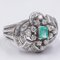 Vintage 18k White Gold Ring with Diamonds, 1960s, Image 2