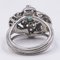 Vintage 18k White Gold Ring with Diamonds, 1960s, Image 4