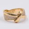 Vintage 18k Gold Ring with Pave Diamonds, 1970s 2