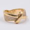 Vintage 18k Gold Ring with Pave Diamonds, 1970s, Image 2