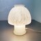 White Glass Mushroom Table Desktop attributed to Hustadt Lights, Germany, 1970s 15