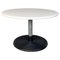 Italian Modern Cast Iron Base and White Resin Top Low Coffee Table, 1980s, Image 1
