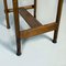 Mid-Century Modern Italian Wooden Structure & Faux Leather Seat High Stool, 1970s, Image 2