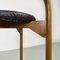 Mid-Century Modern Italian Wooden Structure & Faux Leather Seat High Stool, 1970s, Image 5