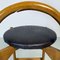 Mid-Century Modern Italian Wooden Structure & Faux Leather Seat High Stool, 1970s, Image 4