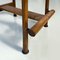 Mid-Century Modern Italian Wooden Structure & Faux Leather Seat High Stool, 1970s, Image 3