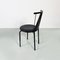 Italienische postmoderne Stühle aus schwarzem Metall & Kunststoff, 1980er, 2er Set 8