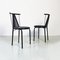 Italian Post Modern Black Metal and Plastic Chairs, 1980s, Set of 2, Image 11