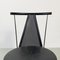 Italienische postmoderne Stühle aus schwarzem Metall & Kunststoff, 1980er, 2er Set 3