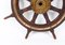 19th Century Oak and Brass Set 8-Spoke Ships Wheel 11