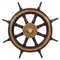19th Century Oak and Brass Set 8-Spoke Ships Wheel, Image 1