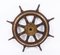 19th Century Oak and Brass Set 8-Spoke Ships Wheel 14
