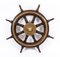 19th Century Oak and Brass Set 8-Spoke Ships Wheel, Image 7