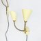 Danish Wall Lamps in Yellow, 1950s, Set of 2 5