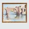 Harald Hansen, Paesaggio con ponte, XX secolo, Olio su tela, Incorniciato, Immagine 2