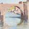 Harald Hansen, Paesaggio con ponte, XX secolo, Olio su tela, Incorniciato, Immagine 7
