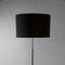 Chrome Steel Floor Lamp with Black Shade, England, 1950s 5