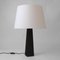 Obelisk Shaped Wooden and Leather Table Lamp, Italy, 1960s 3