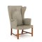Vintage Wingback Chair by Borge Mogensen, 1940s, Image 2