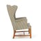 Vintage Wingback Chair by Borge Mogensen, 1940s, Image 3