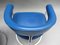 Blue Leather Chairs by Horst Brüning for Kill International, Set of 2 4