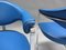 Blue Leather Chairs by Horst Brüning for Kill International, Set of 2 3