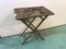 Vintage Bamboo Fabric Table, Image 1