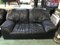 Black Leather 2-Seater Sofa, Image 1