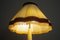 Lámpara de suelo de cerámica y madera con flecos, años 50, Imagen 2