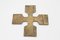Brutalistisches Vintage Kreuz aus Messing, 1950er 7