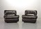 Chocolate Brown Leather Chairs, Belgium, 1970s, Set of 2, Image 3