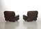 Chocolate Brown Leather Chairs, Belgium, 1970s, Set of 2 5
