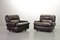 Chocolate Brown Leather Chairs, Belgium, 1970s, Set of 2 4