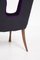 Italienische Vintage Sessel aus schwarzem Samt, Holz & Messing, 1950, 2er Set 3