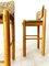 Wooden and Straw Stools, 1970s, Set of 4 4